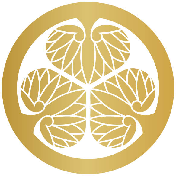 家紋プレビュー（赤）：葵紋